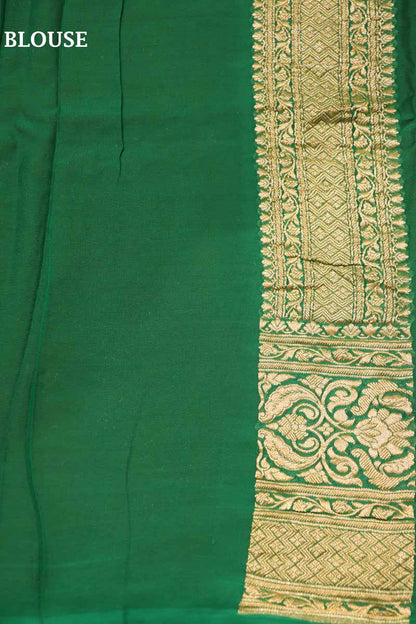 Exclusive Butta Contrast Banarasi Georgette Silk Saree AH204750