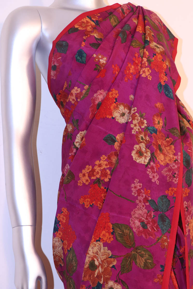 Printed Crepe Silk Sarees AI209561
