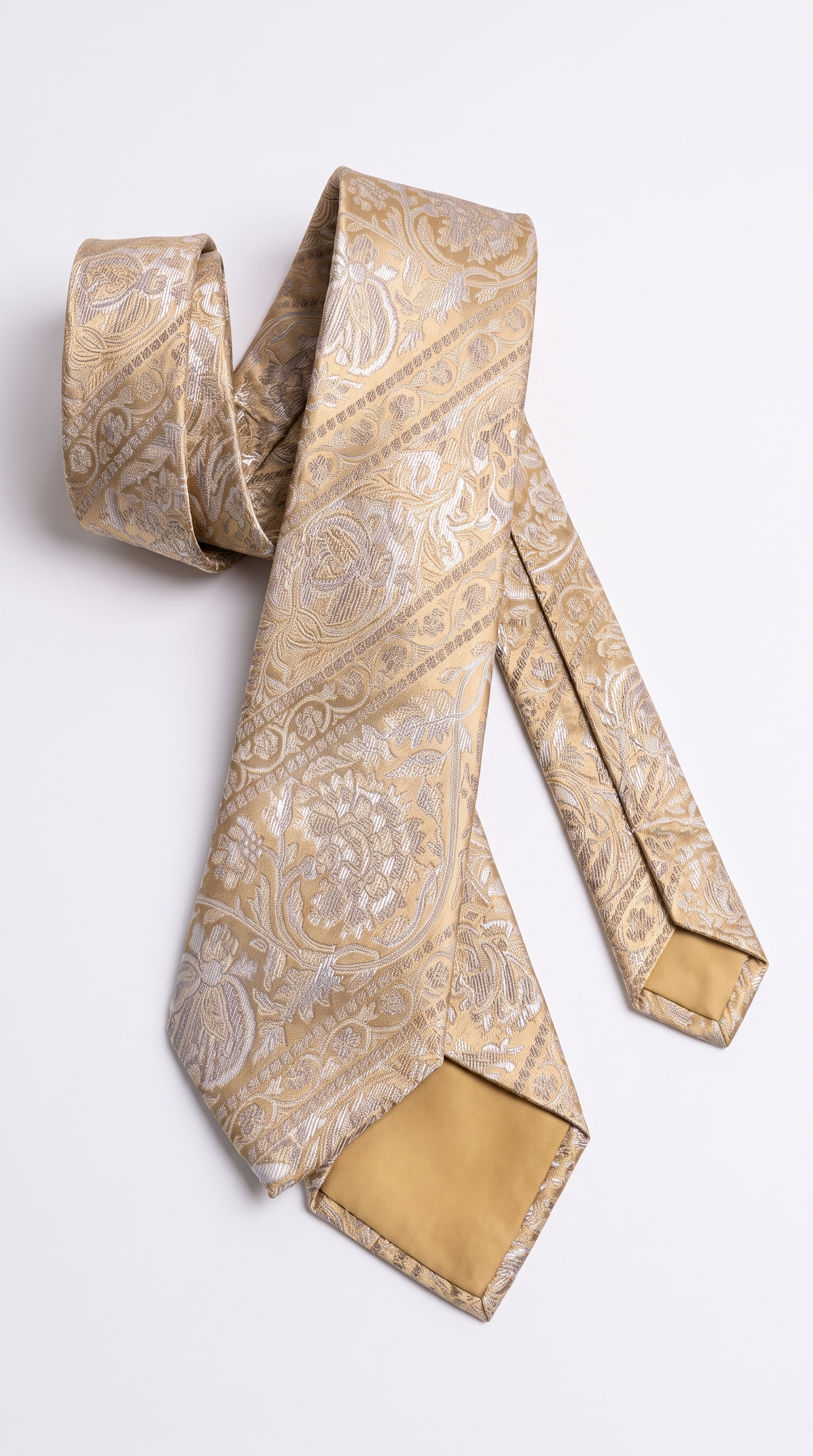 silk tie am201217 - opened back construction view
