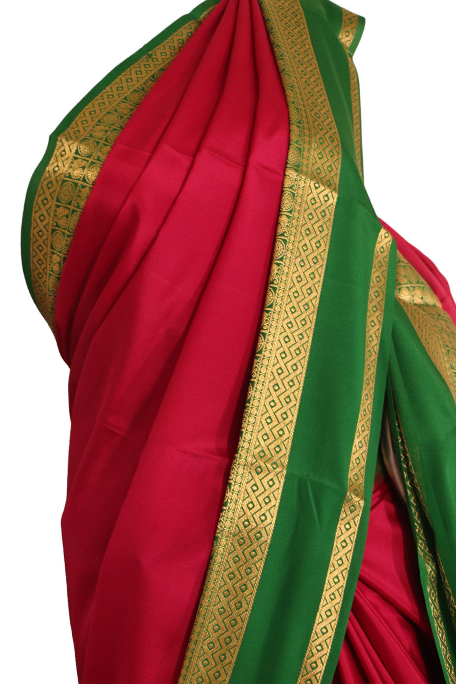 Contrast Wedding Mysore Crepe Silk Saree AJ211563