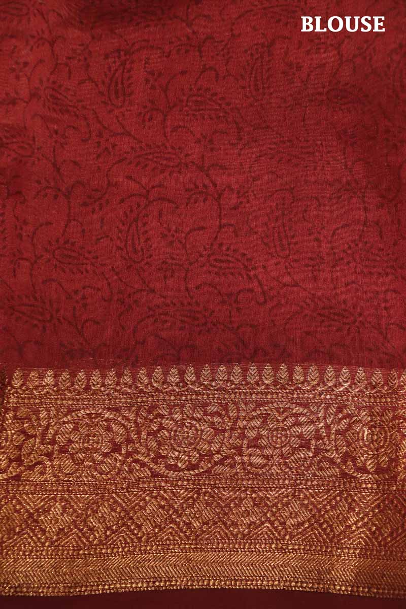 Printed Exclusive Soft Pure Cotton Chanderi Saree AI200655