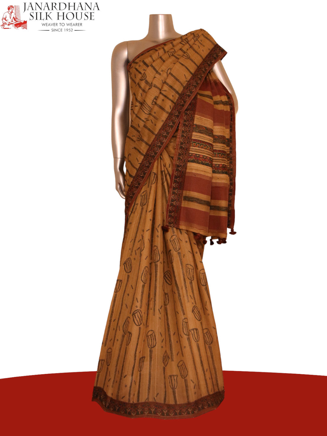 Pure Exclusive Pallu Tussar Silk Saree AJ205768