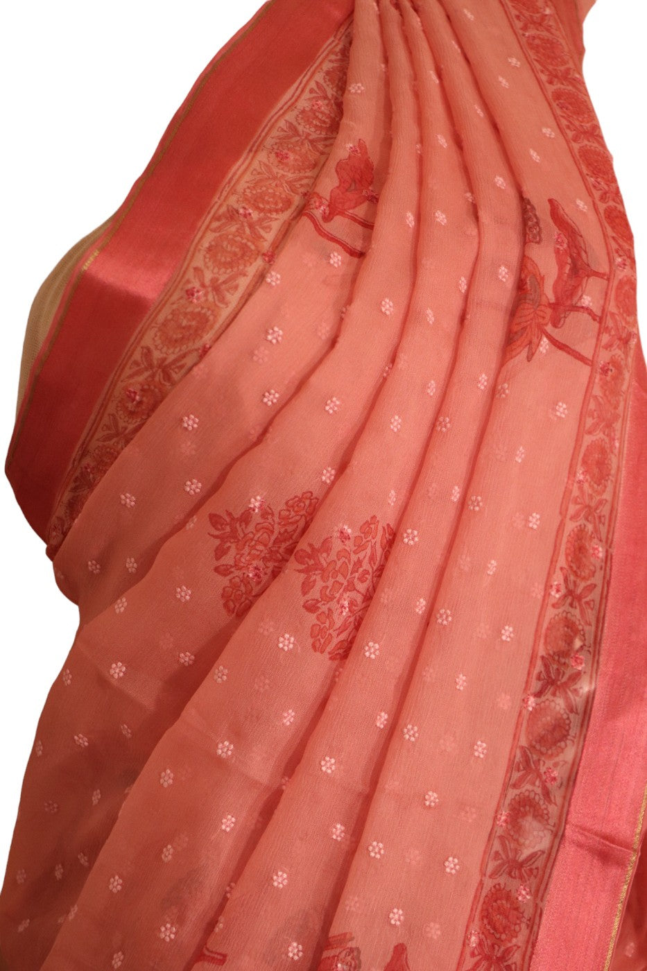 Designer Embroidery Finest Quality Pure Silk Chffion AJ205379