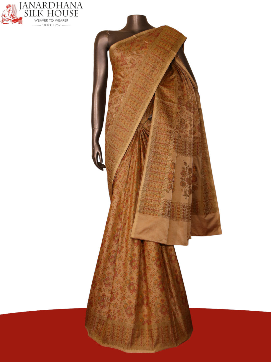 Exquisite Handloom Jamawar Tanchoi Silk Saree-Master Weaves AJ206327