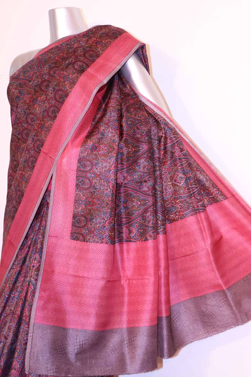 Paisley Exclusive Printed Silk Saree AH207078
