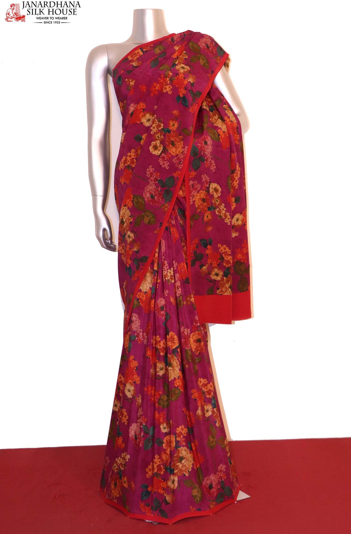 Printed Crepe Silk Sarees AI209561