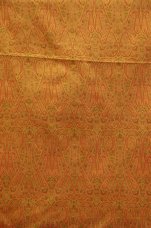 Handloom Pure Silk Jamawar Fabric AK204592