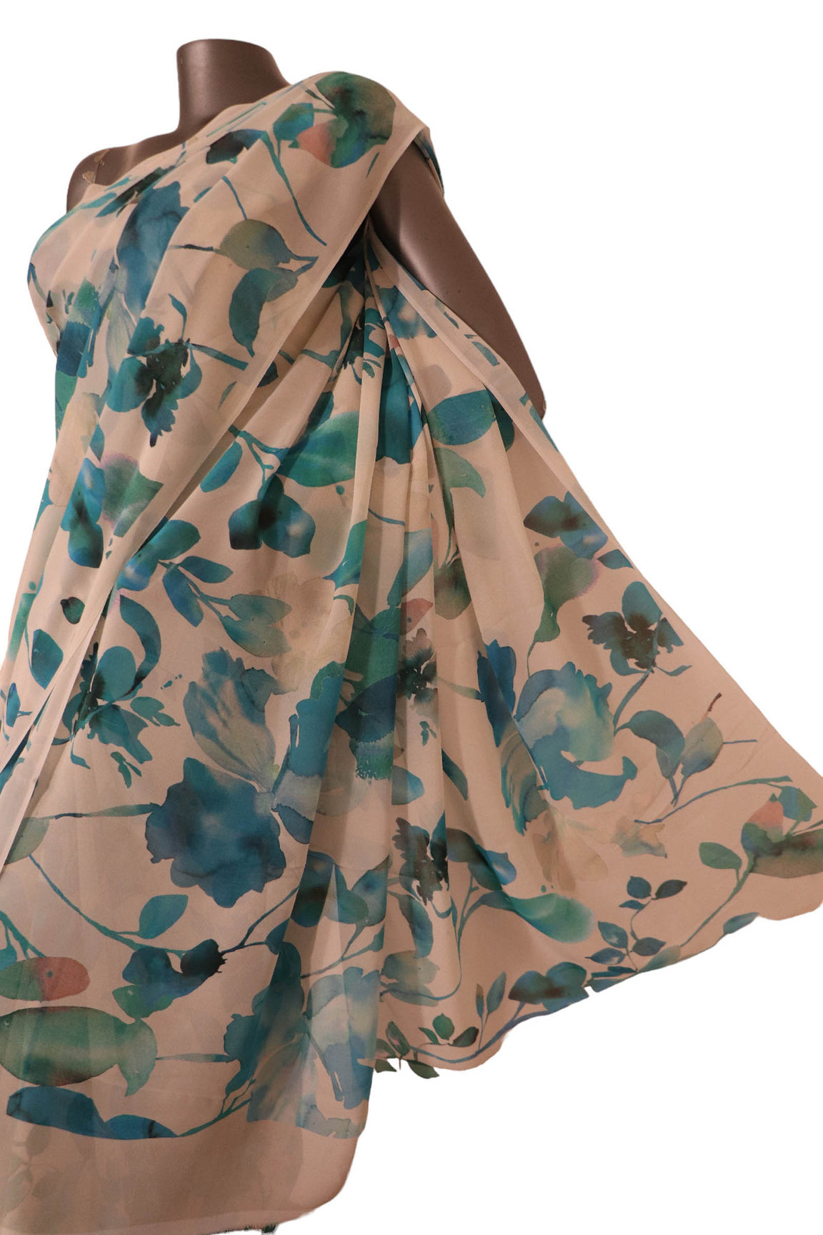Exclusive Pure Printed Georgette Silk Saree AJ201914