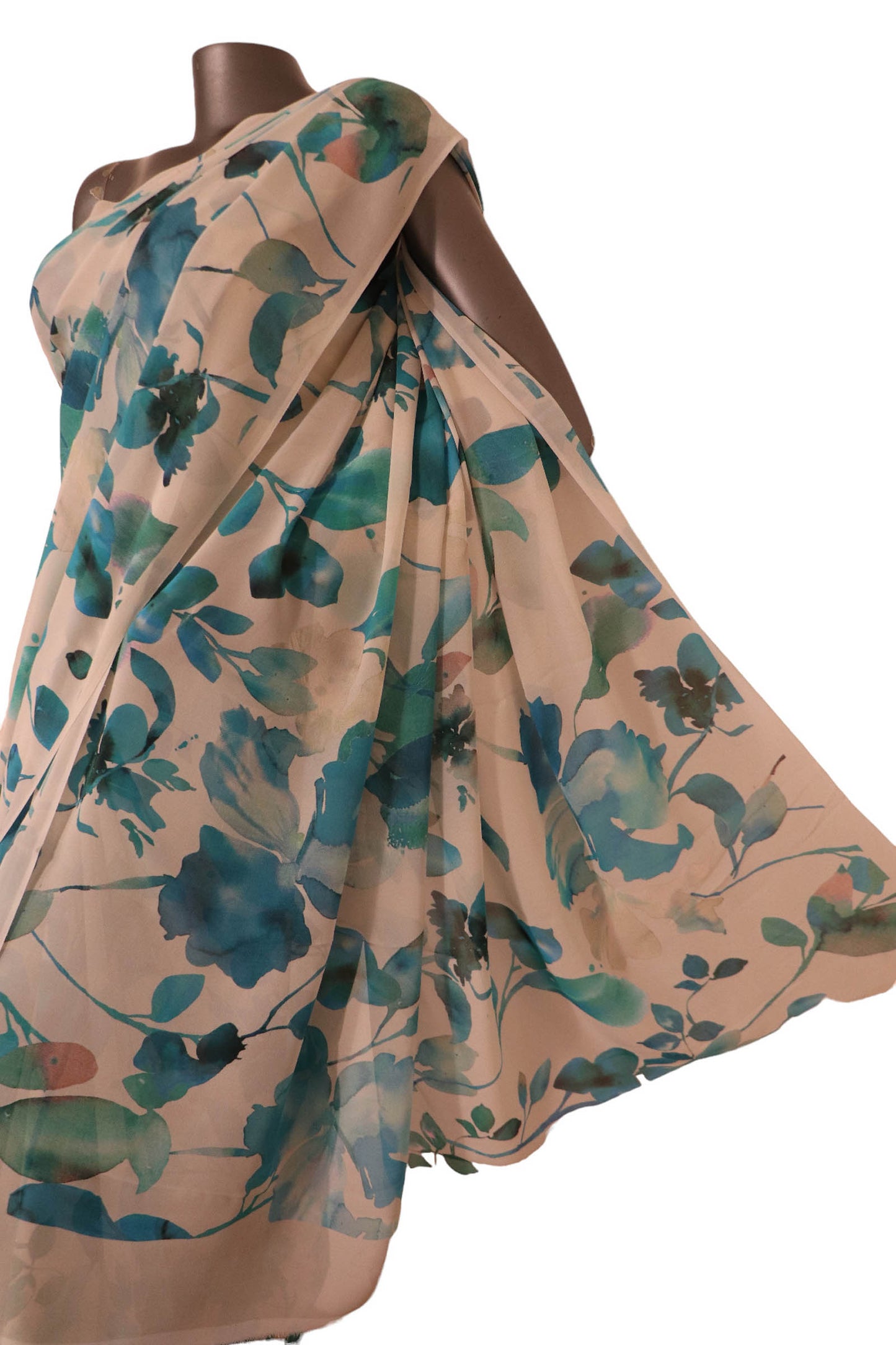 exclusive pure printed georgette silk saree aj201914