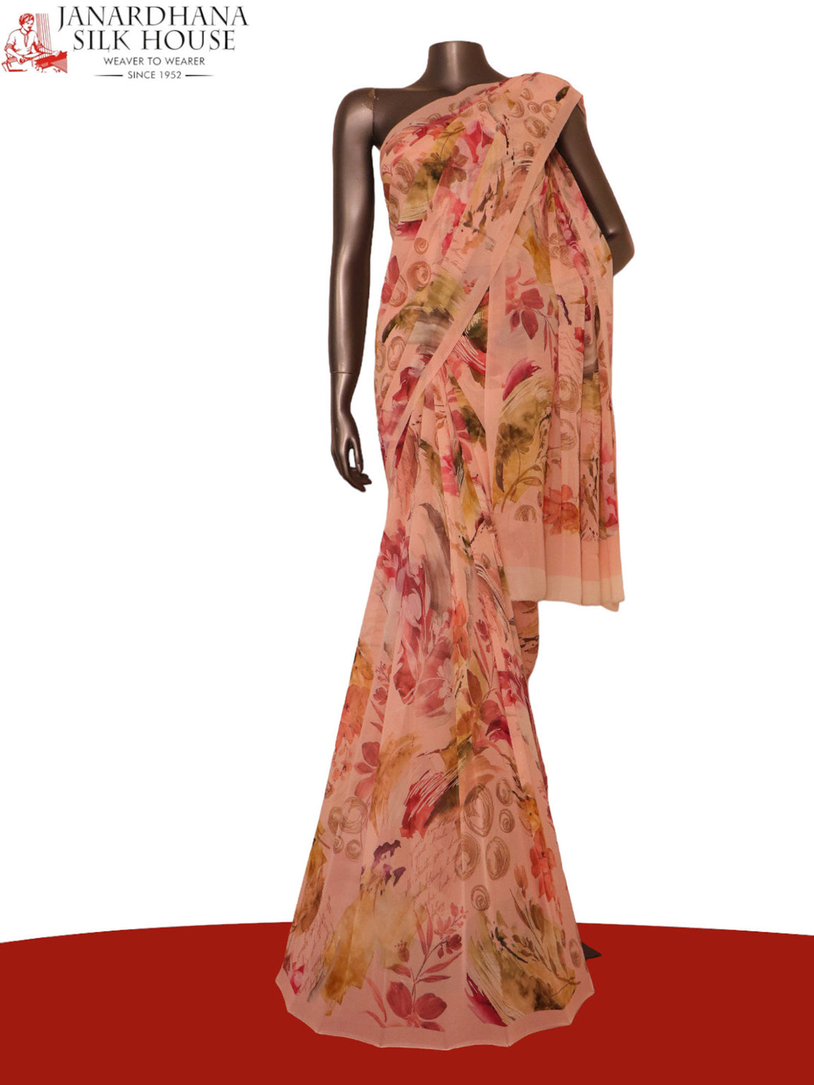 Exclusive Pure Printed Georgette Silk Saree AJ201917