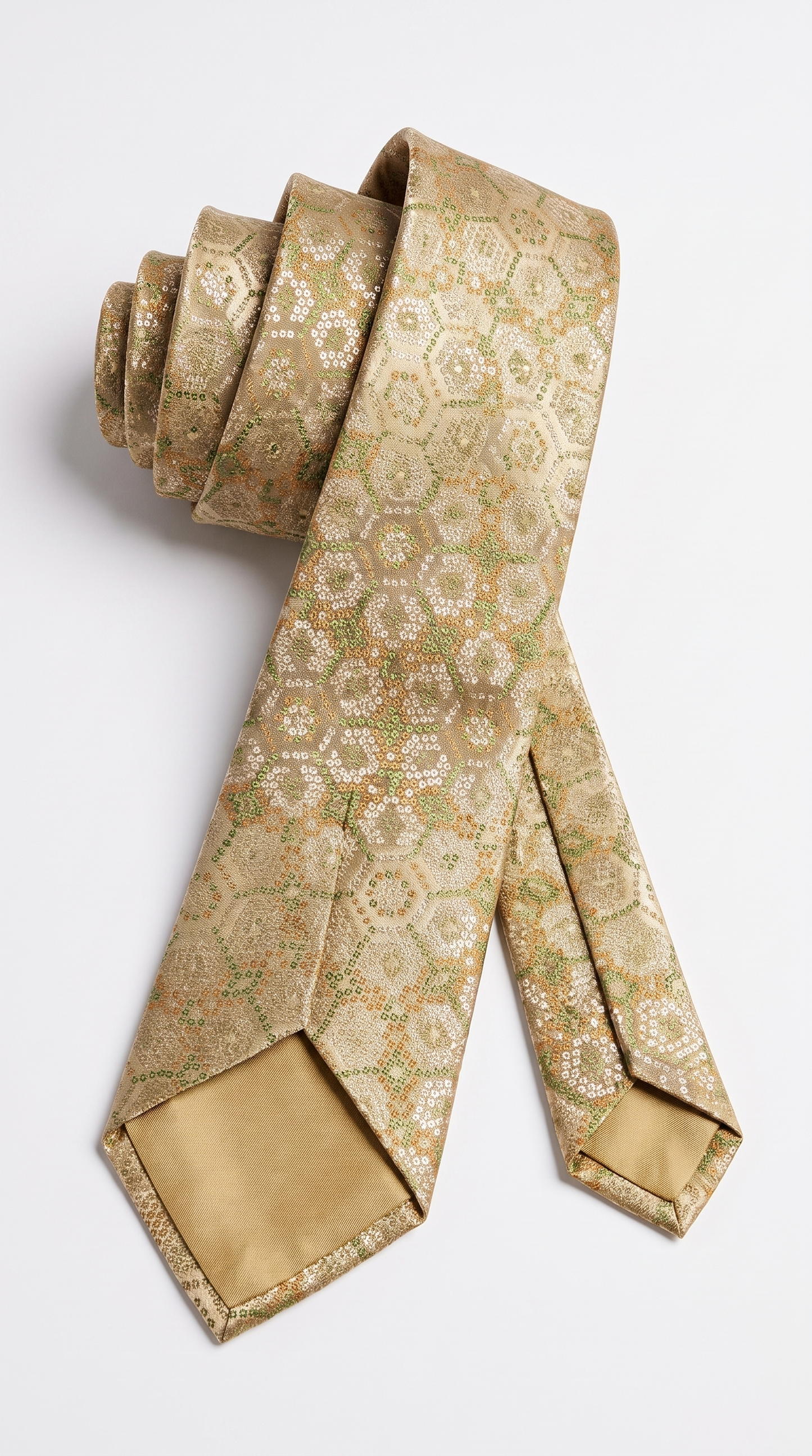 silk tie am201219 - opened back construction view