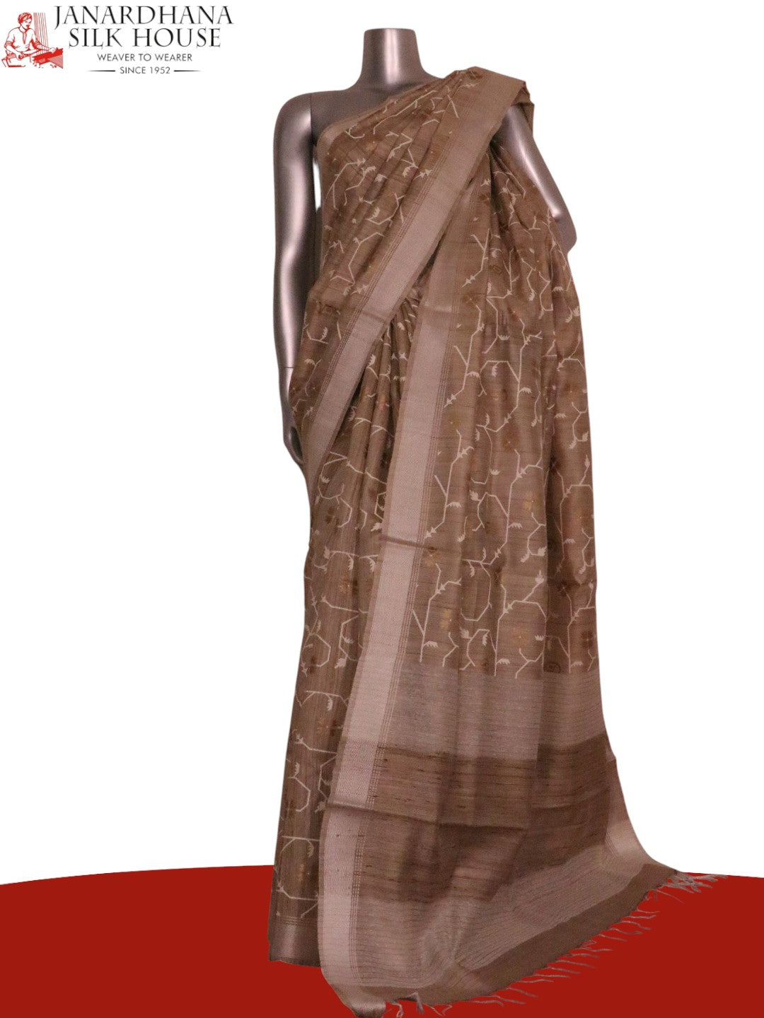 Handloom Pure Tussar Silk Saree AL203713