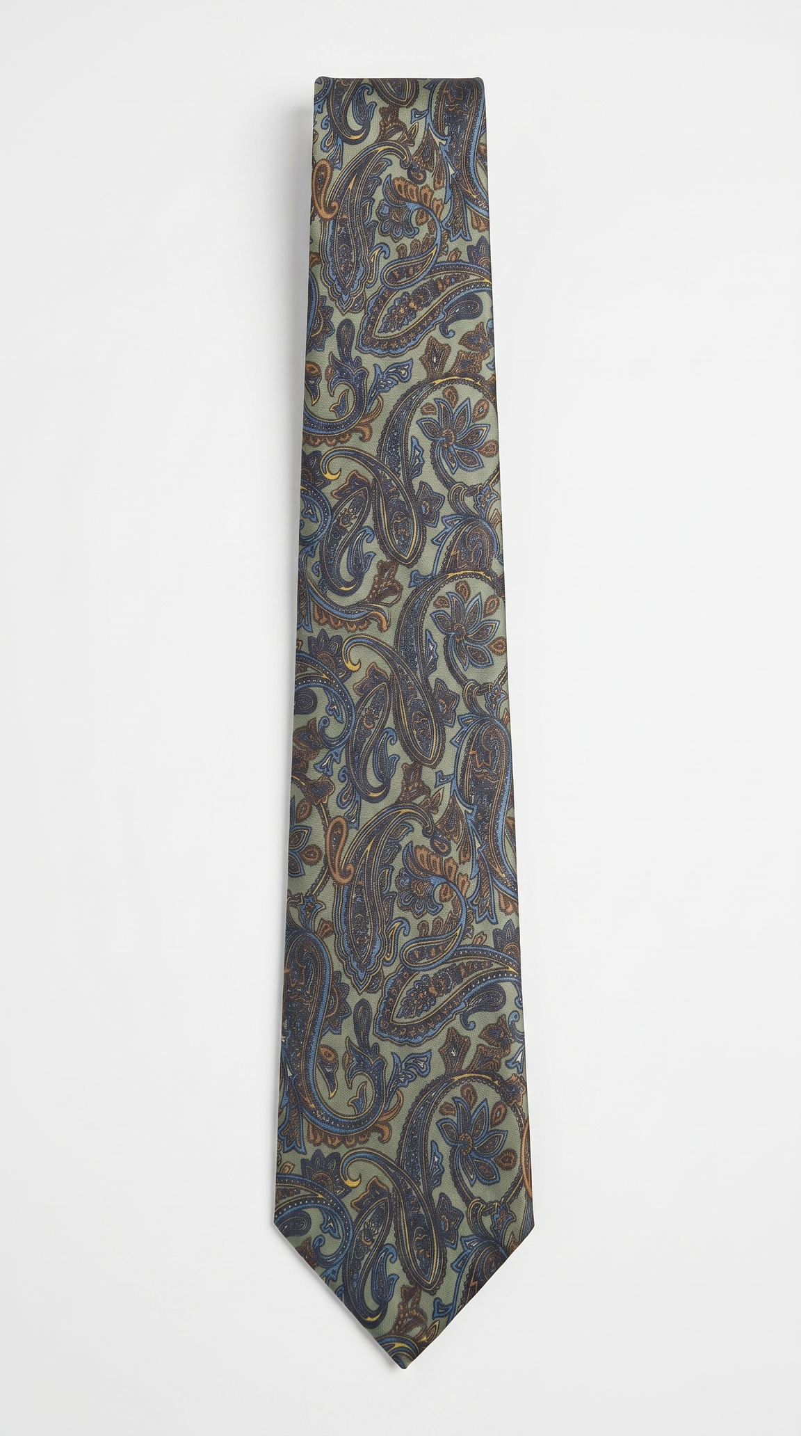 Silk Tie AM201235 - Full-Length Front Flat-Lay View