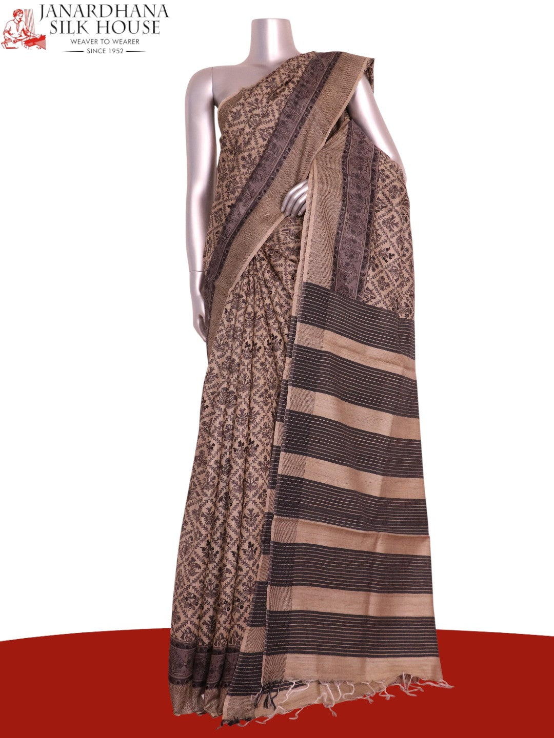 Handloom Pure Tussar Silk Saree AK206845