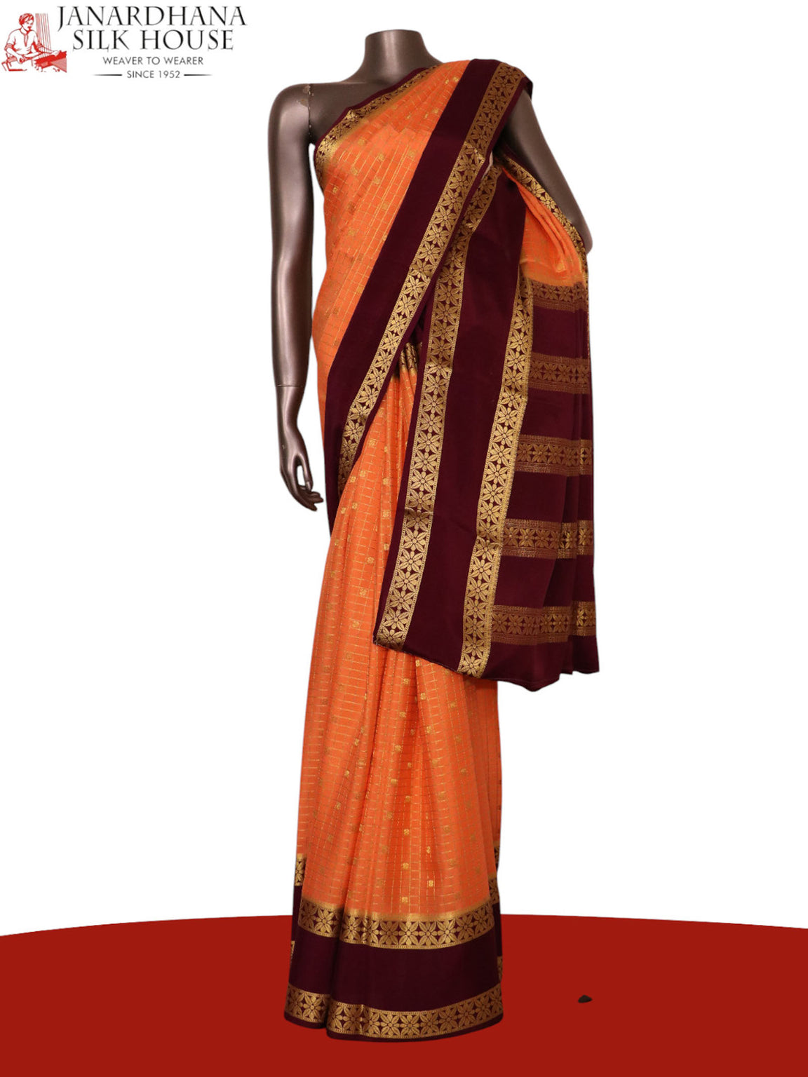 Pure Mysore Crepe Silk Saree AL200166