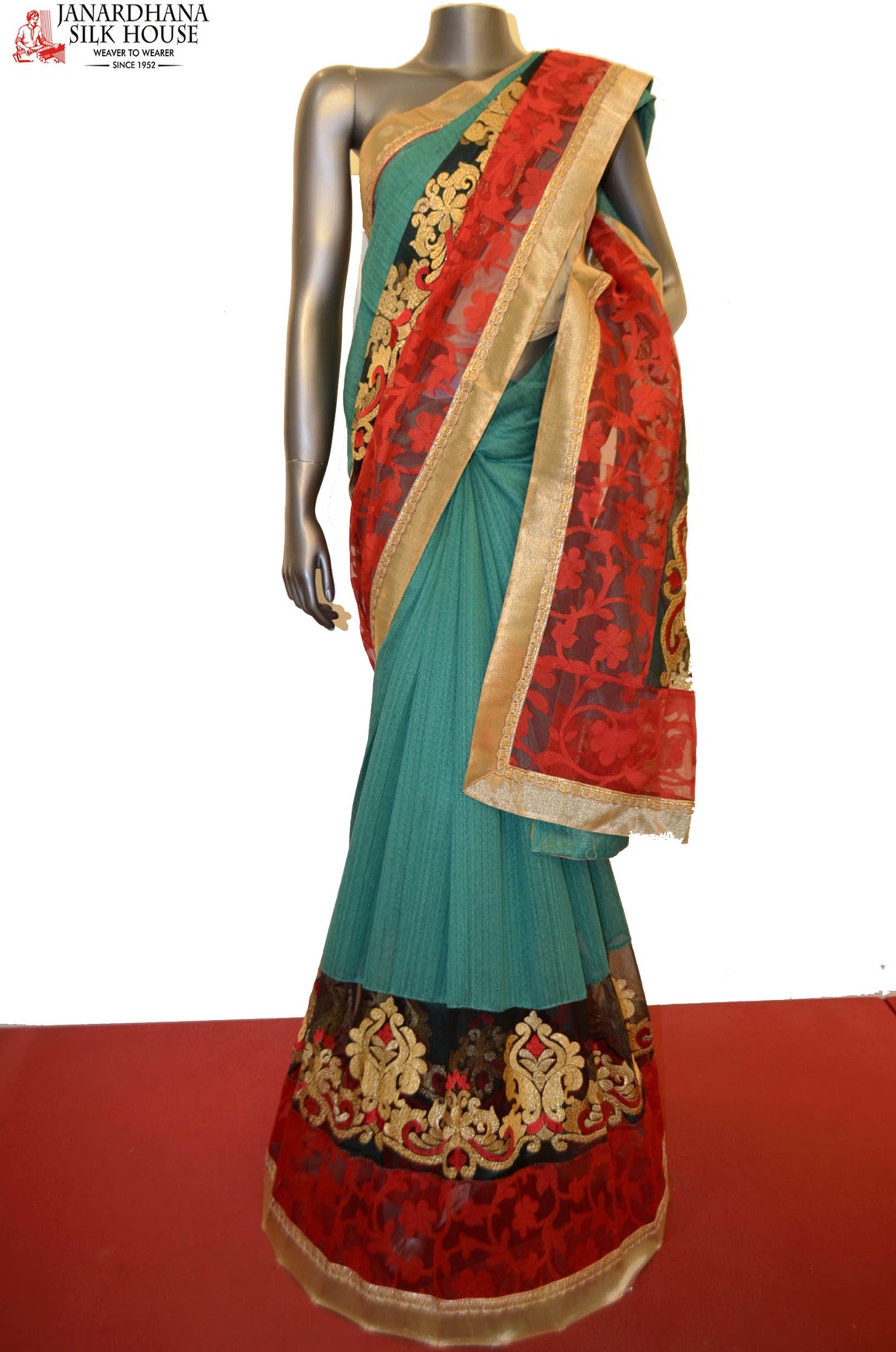 AB205919-Designer Party Wear Tussar Saree AB205919