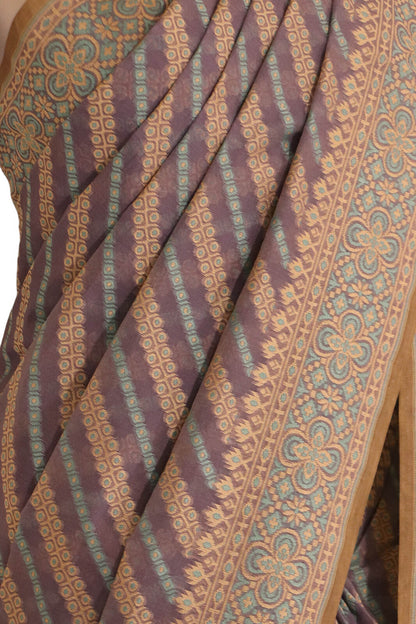 Handloom Banarasi Kora Cotton Saree AJ202532