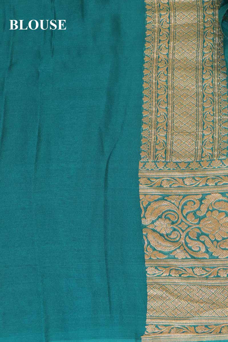 Exclusive Butta Contrast Banarasi Georgette Silk Saree  AG211033