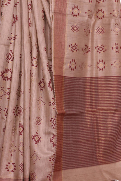 Handloom Pure Tussar Silk Saree AL203719