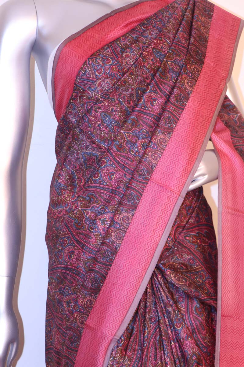 Paisley Exclusive Printed Silk Saree AH207078