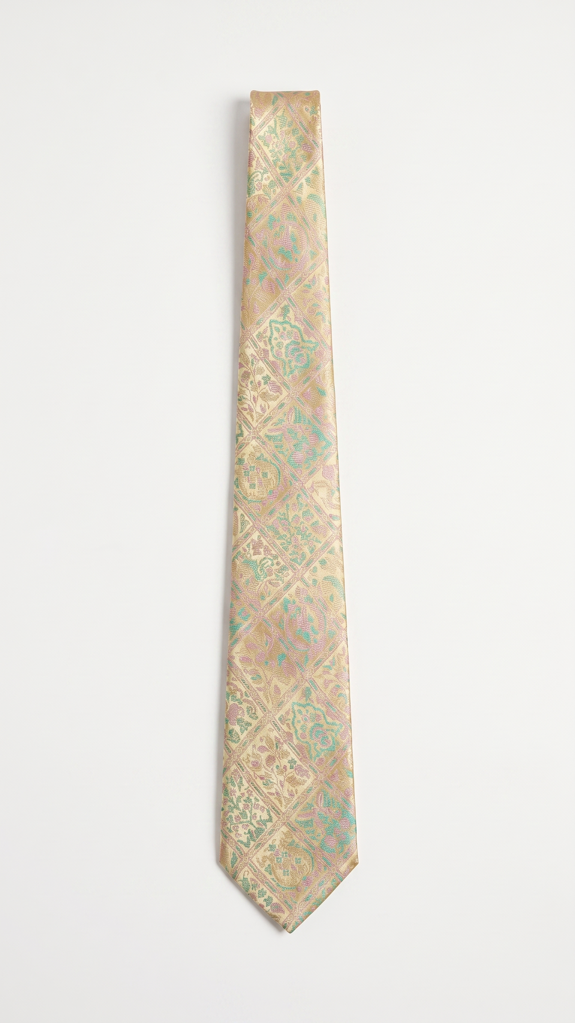 Silk Tie AM201225 - Full-Length Front Flat-Lay View