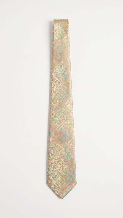 Silk Tie AM201225 - Full-Length Front Flat-Lay View
