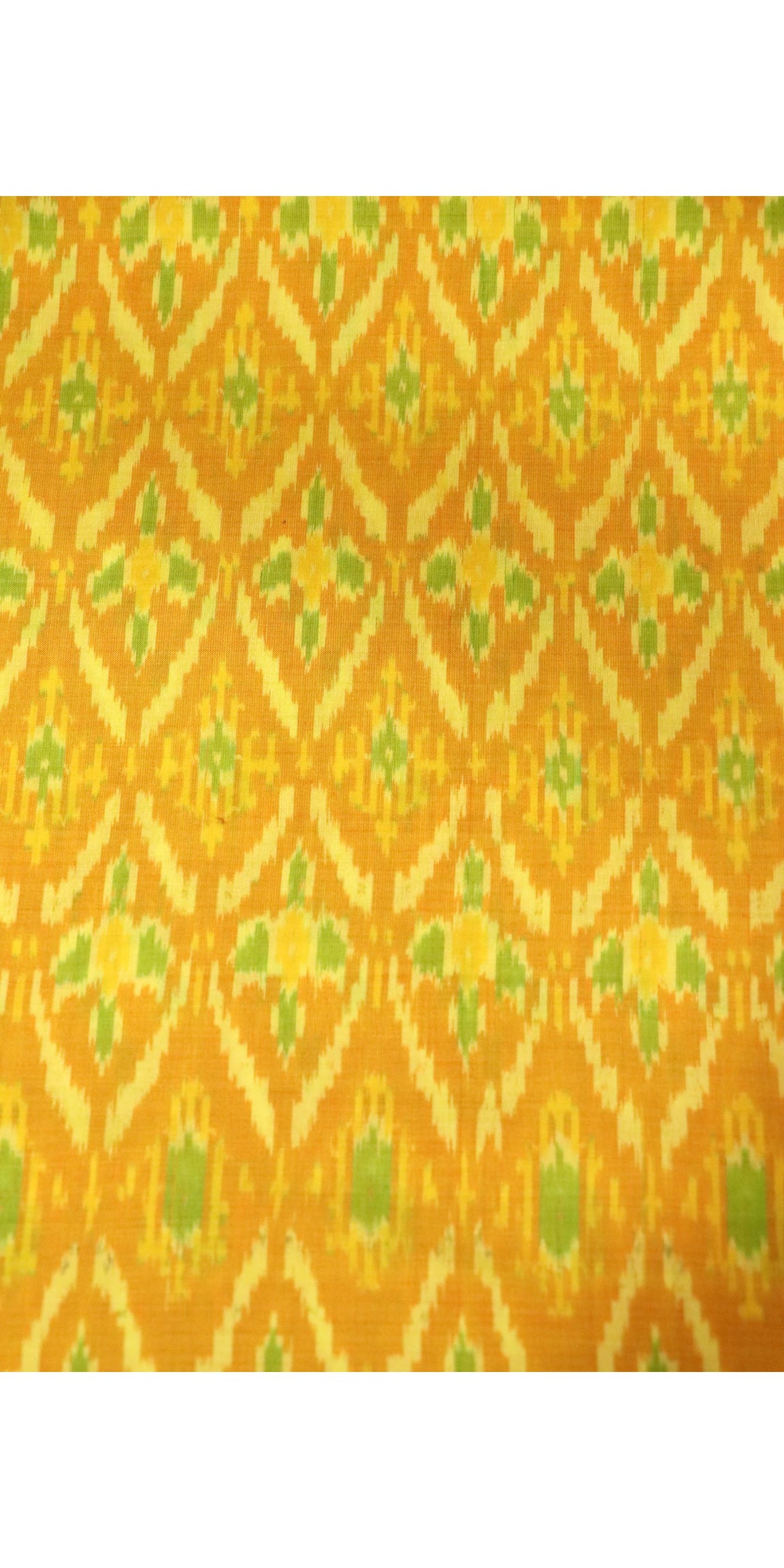 Classic Pure Silk Cotton Ikat Silk Fabric- Width-44-Inches AE204547