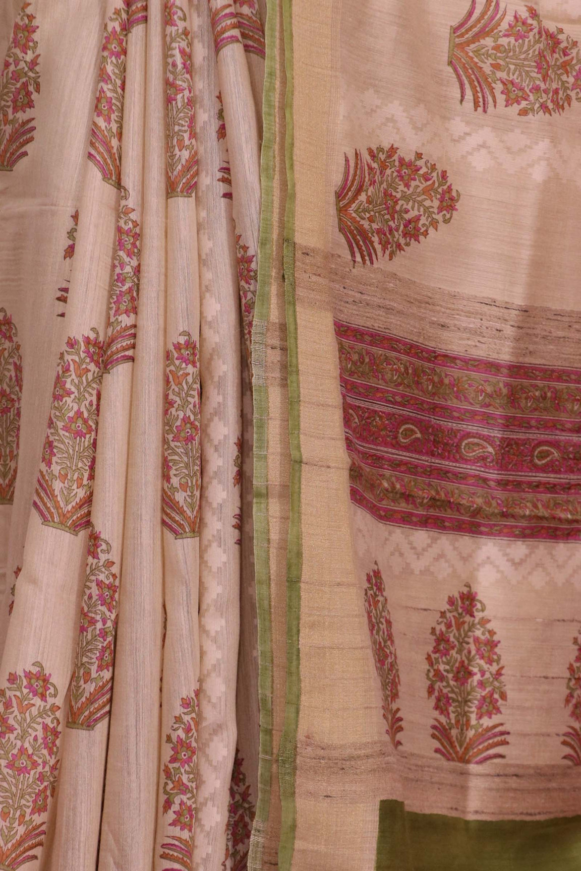 Handloom Pure Tussar Silk Saree AL203728
