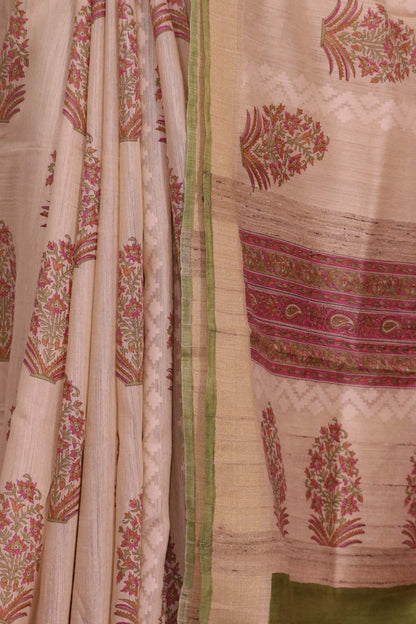 Handloom Pure Tussar Silk Saree AL203728