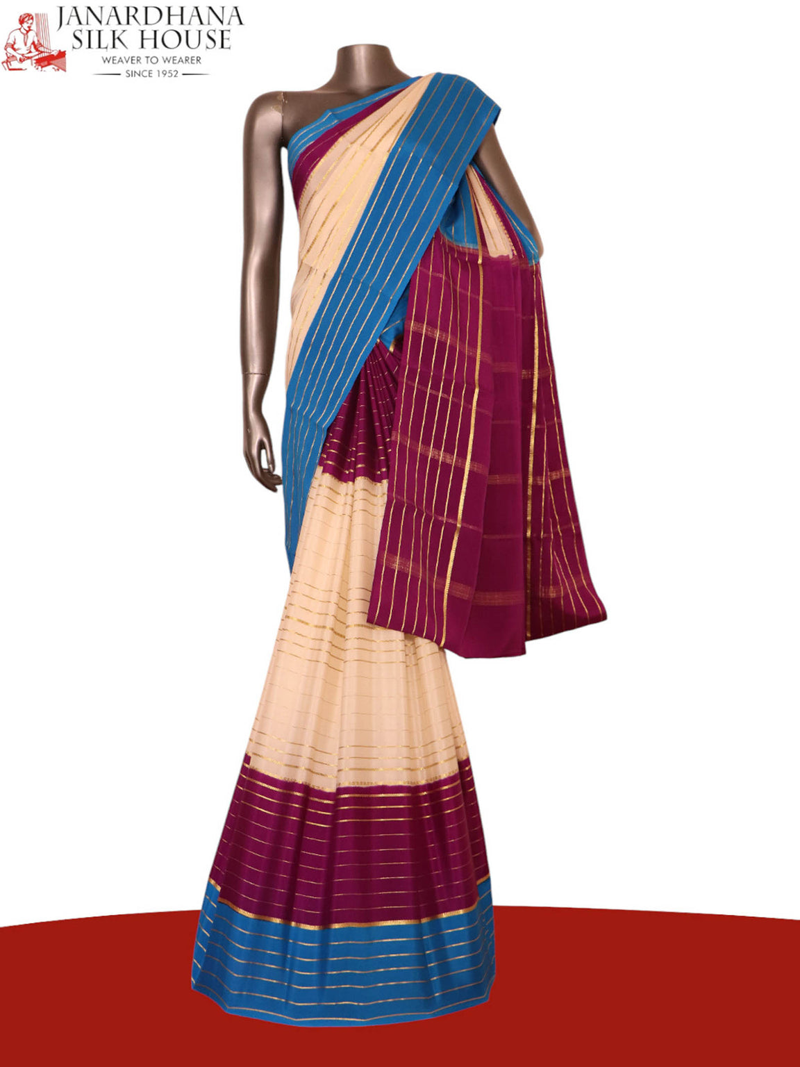 Pure Veldhari Zari Mysore Crepe Silk Saree AK208658