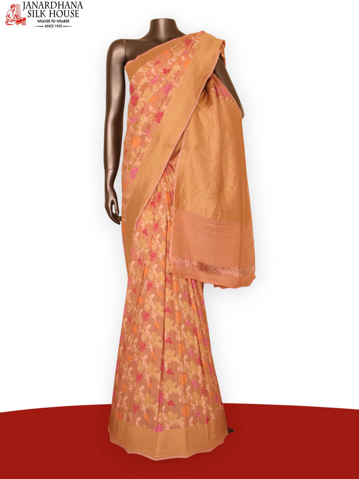 Meenakari Floral Handloom Tussar Silk Saree AJ202483