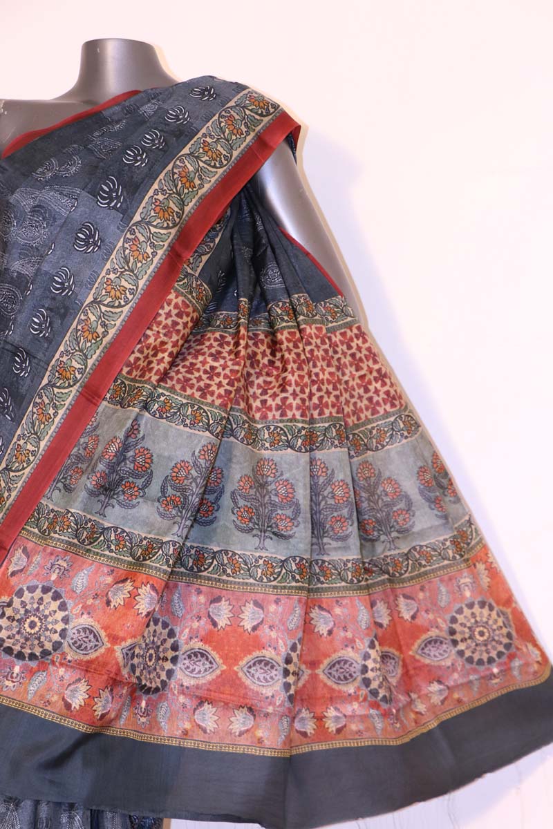 Designer Printed Pure Silk Saree AI207484
