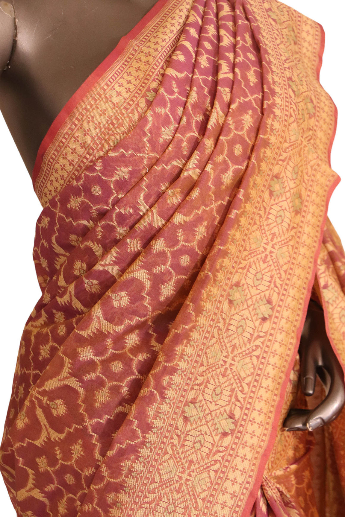 Handloom Banarasi Kora Cotton Saree AJ202538