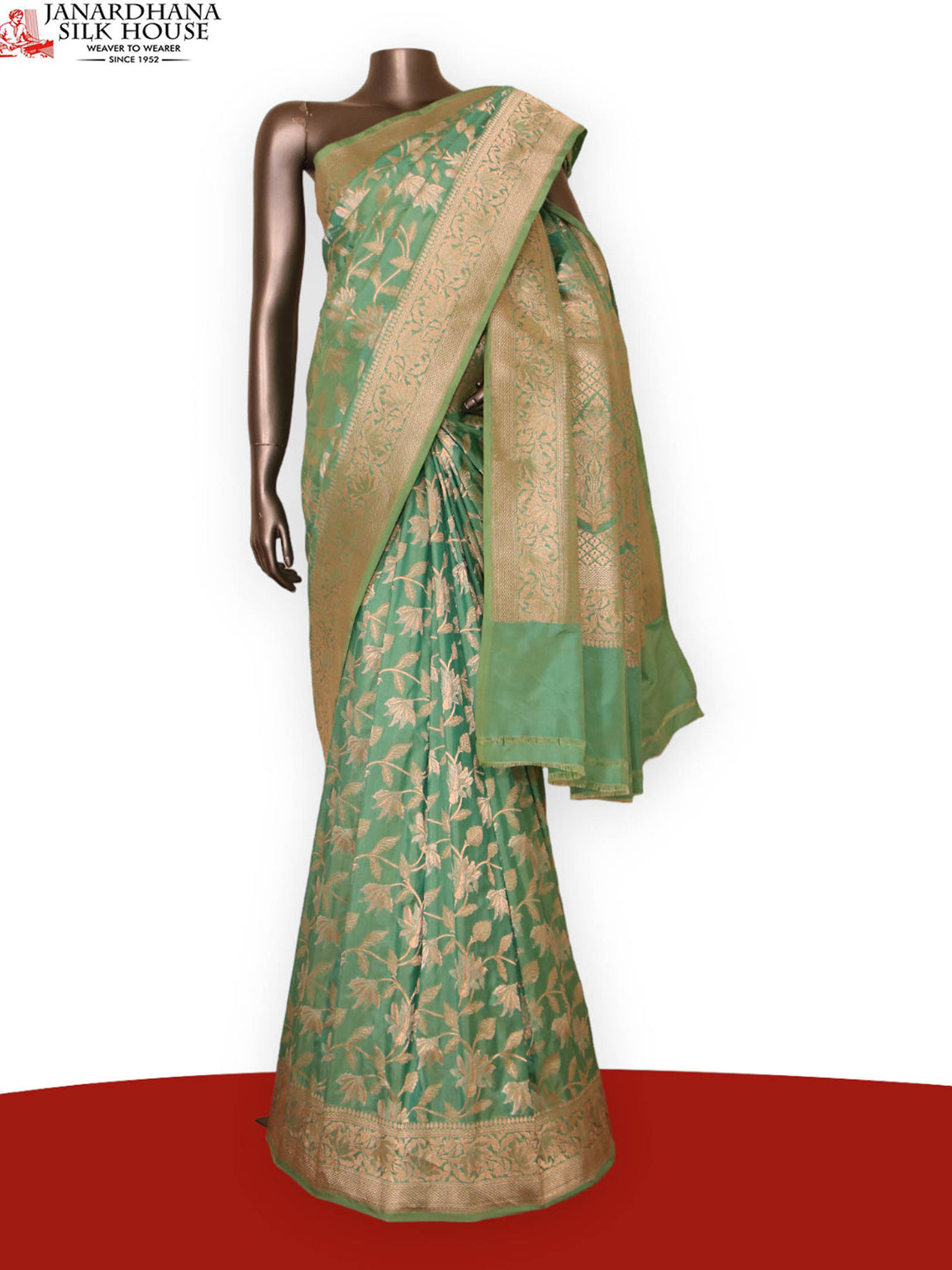 Designer Floral Wedding Banarasi Silk Saree AJ202665