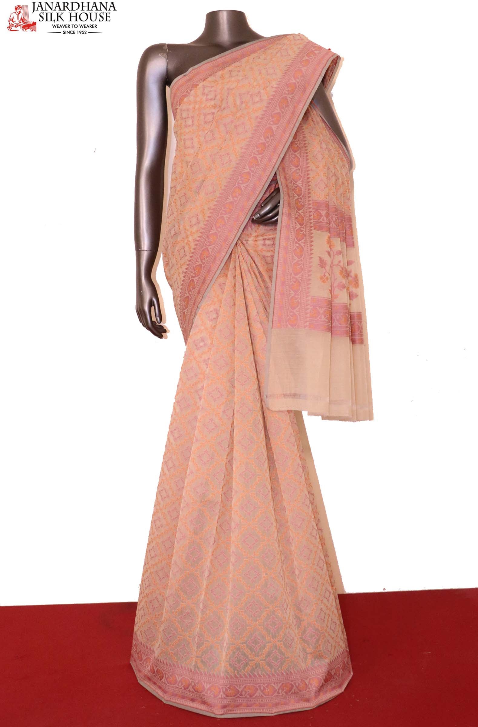 Exclusive Handloom Banarasi Kora Cotton Saree AI208489