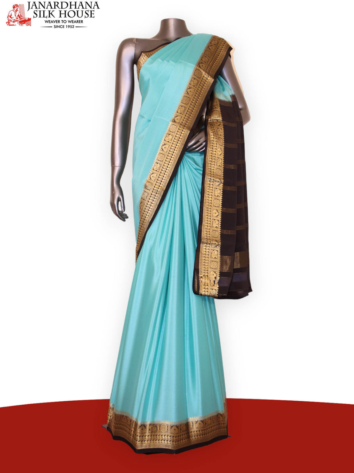 Traditional Contrast Pure Mysore Crepe Silk Saree  AJ203433