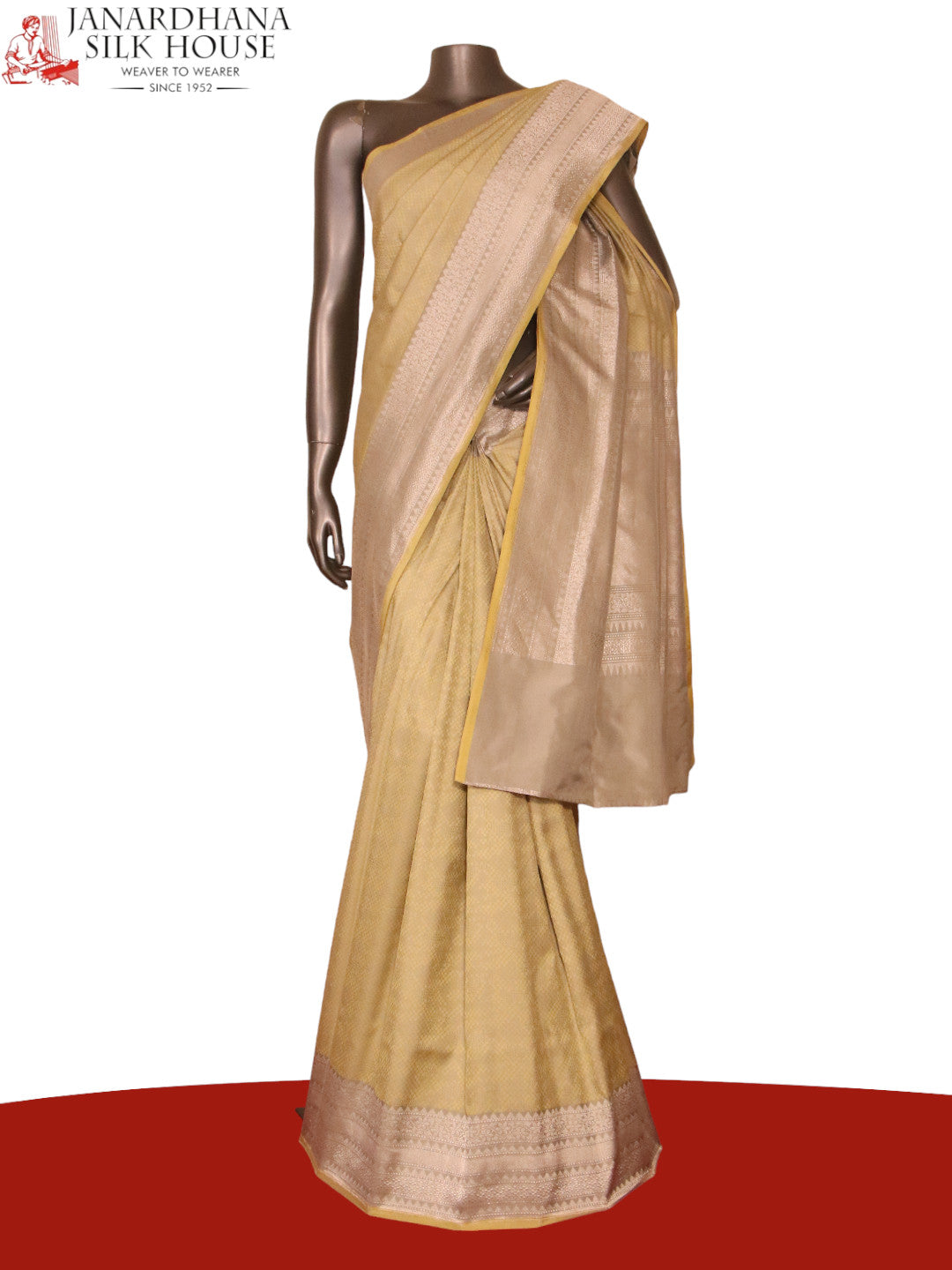 Exclusive Satin Tanchoi Jamawar Silk Saree-Master Weaves AJ206321