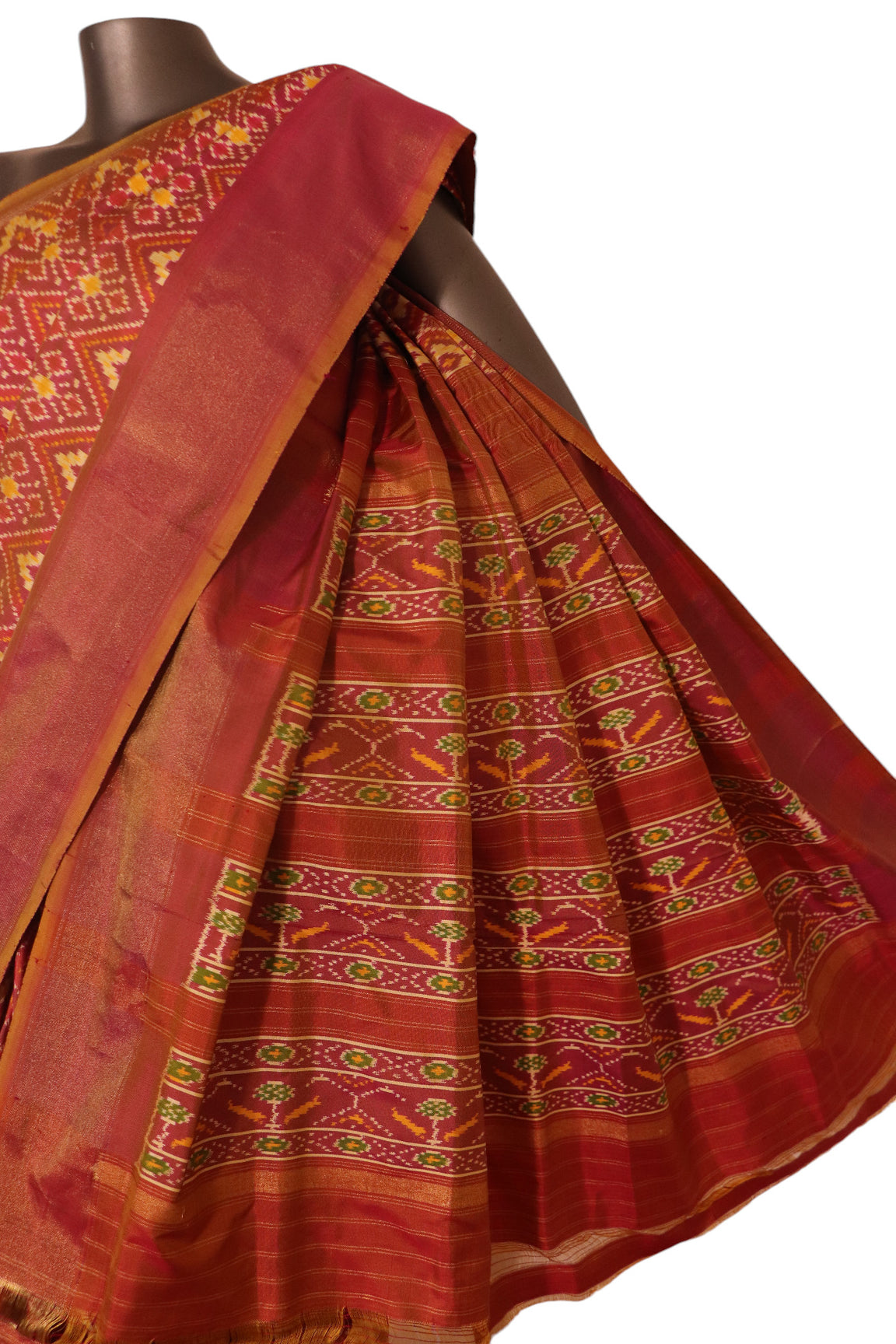 Pure Handloom Patola Ikat Silk Saree AK207277