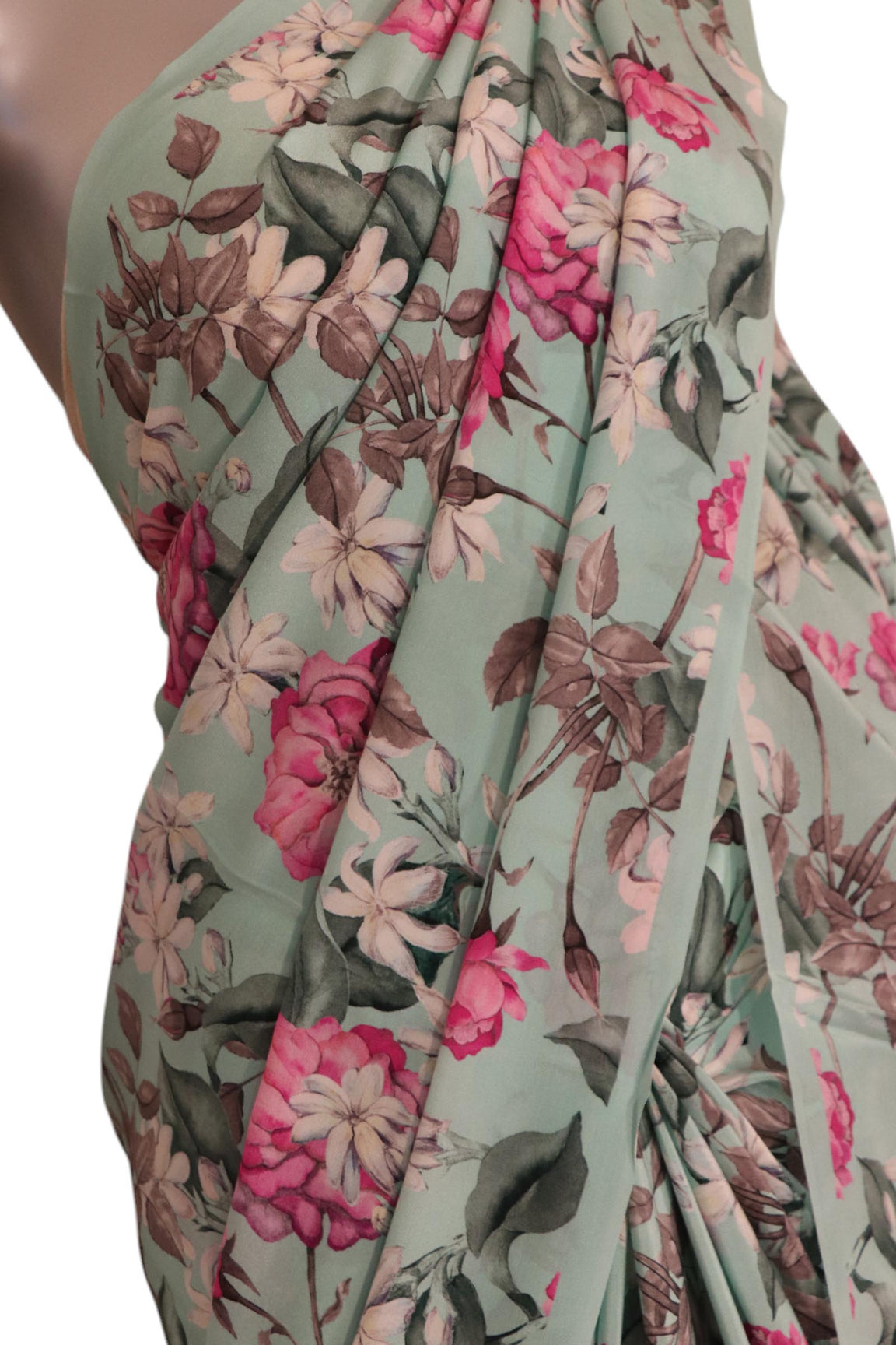 Floral  Pure Crepe Silk Saree AK210954