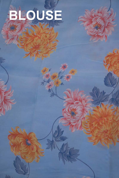 Designer &amp; Exclusive Floral Prints Pure Silk Chiffon AF212512