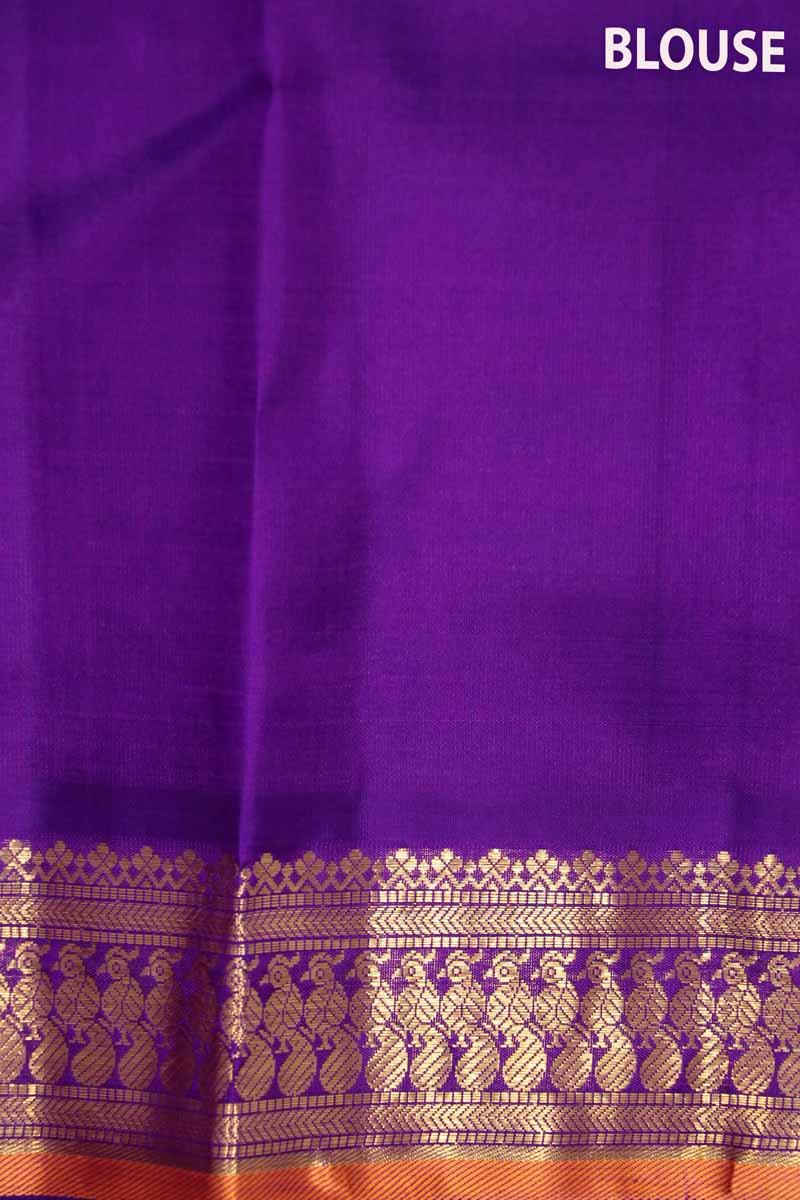 Traditional Contrast Wedding Kanjeevaram Silk Saree AJ200875