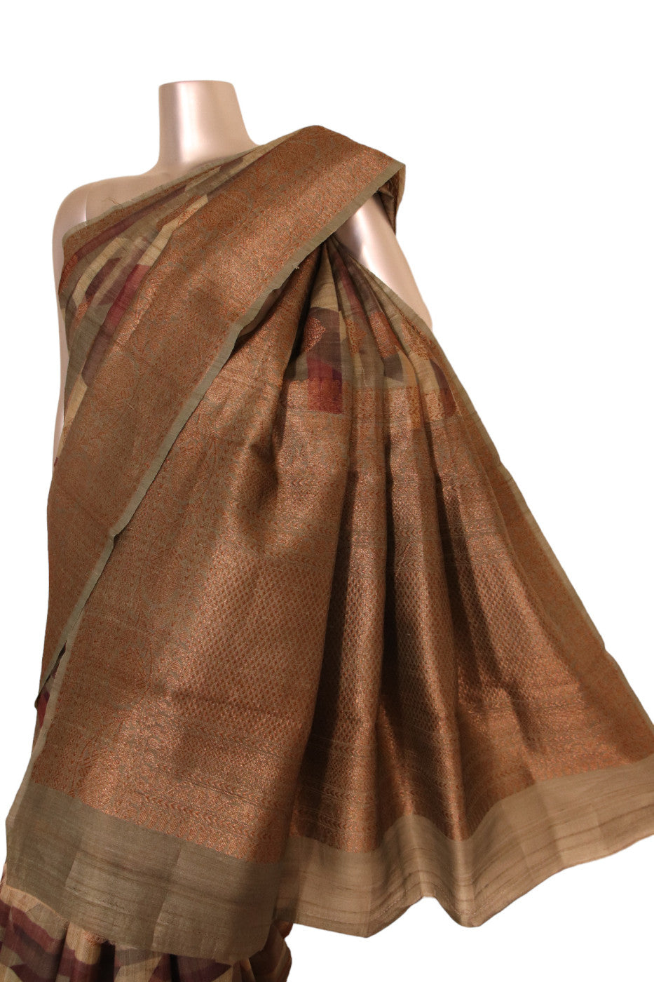 Designer Pure Tussar Silk Saree AJ210426