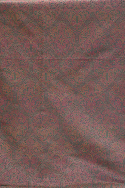 Handloom Pure Silk Jamawar Fabric AK204597