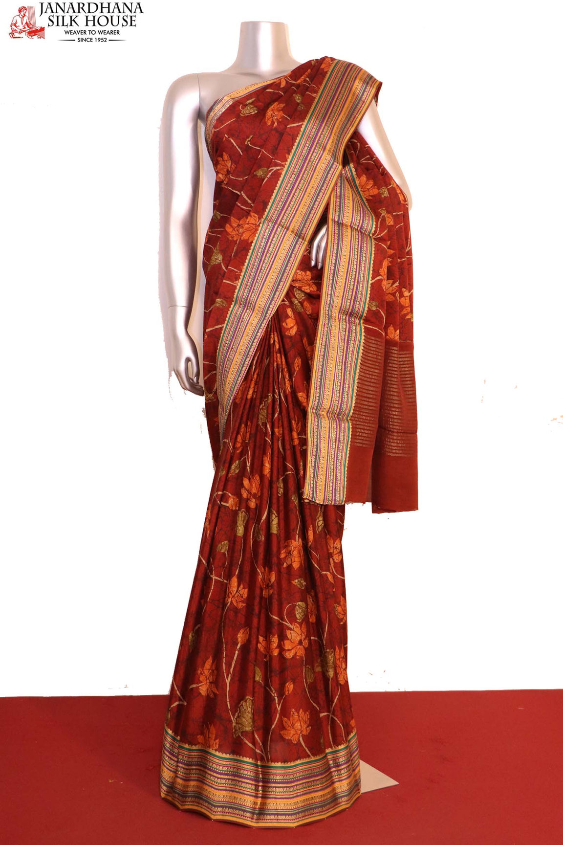 Exquisite Meenakari Printed Crepe Silk Saree AI208576