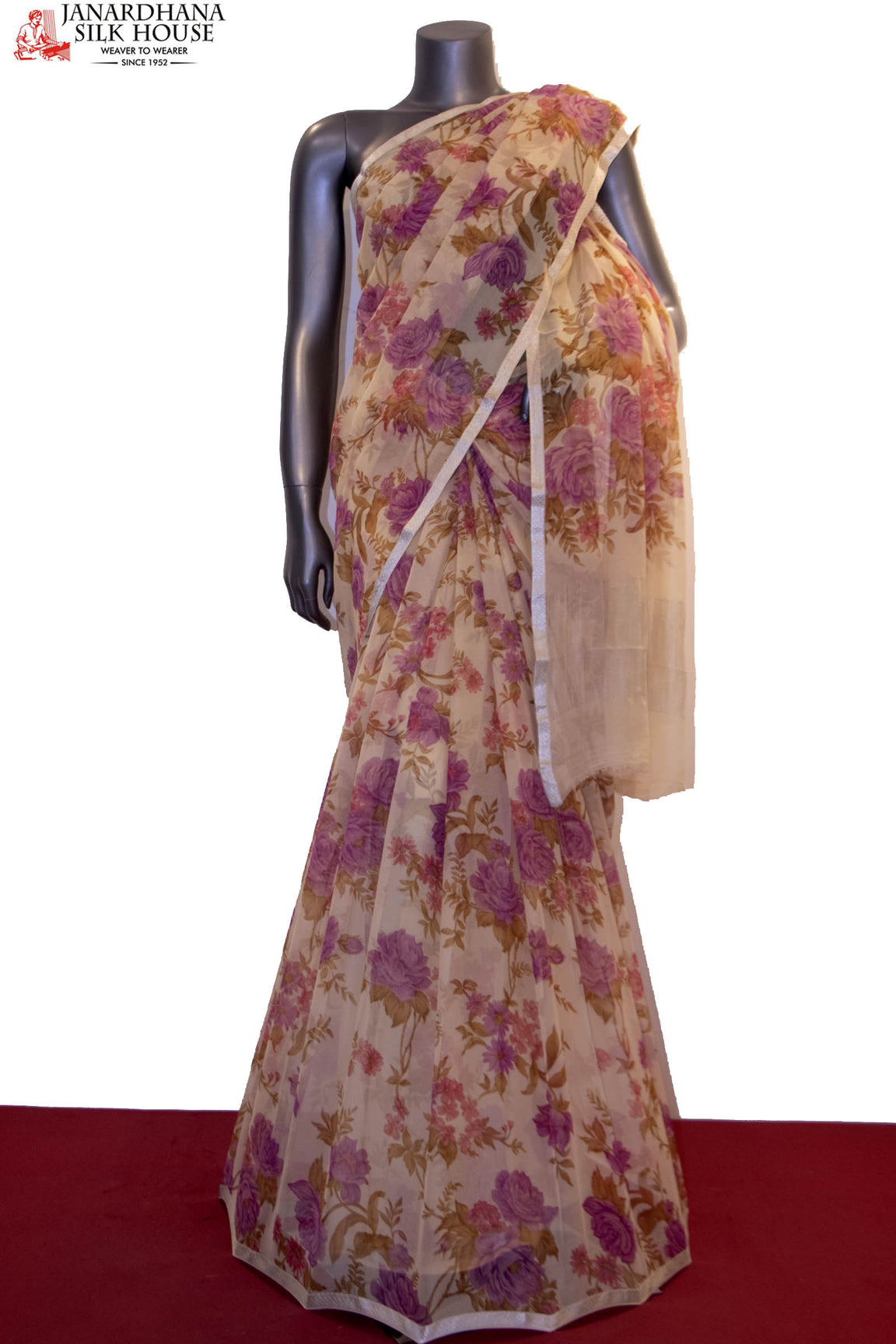 Designer &amp; Exclusive Floral Prints Pure Silk Chiffon AF212520