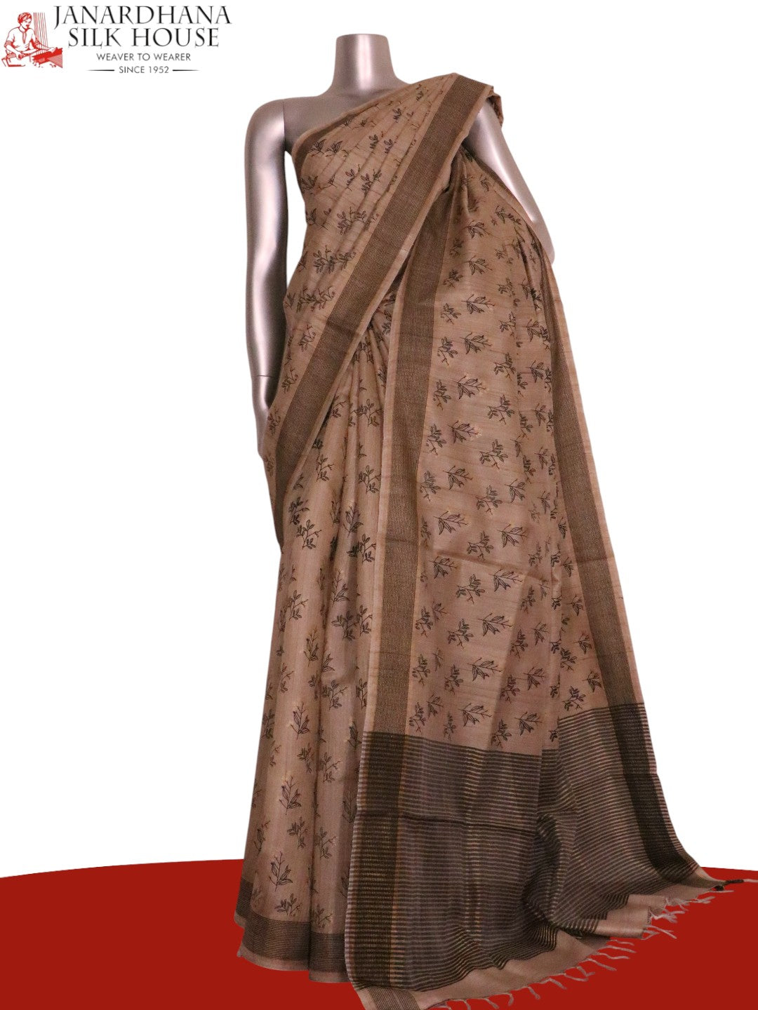Handloom Pure Tussar Silk Saree AL203714