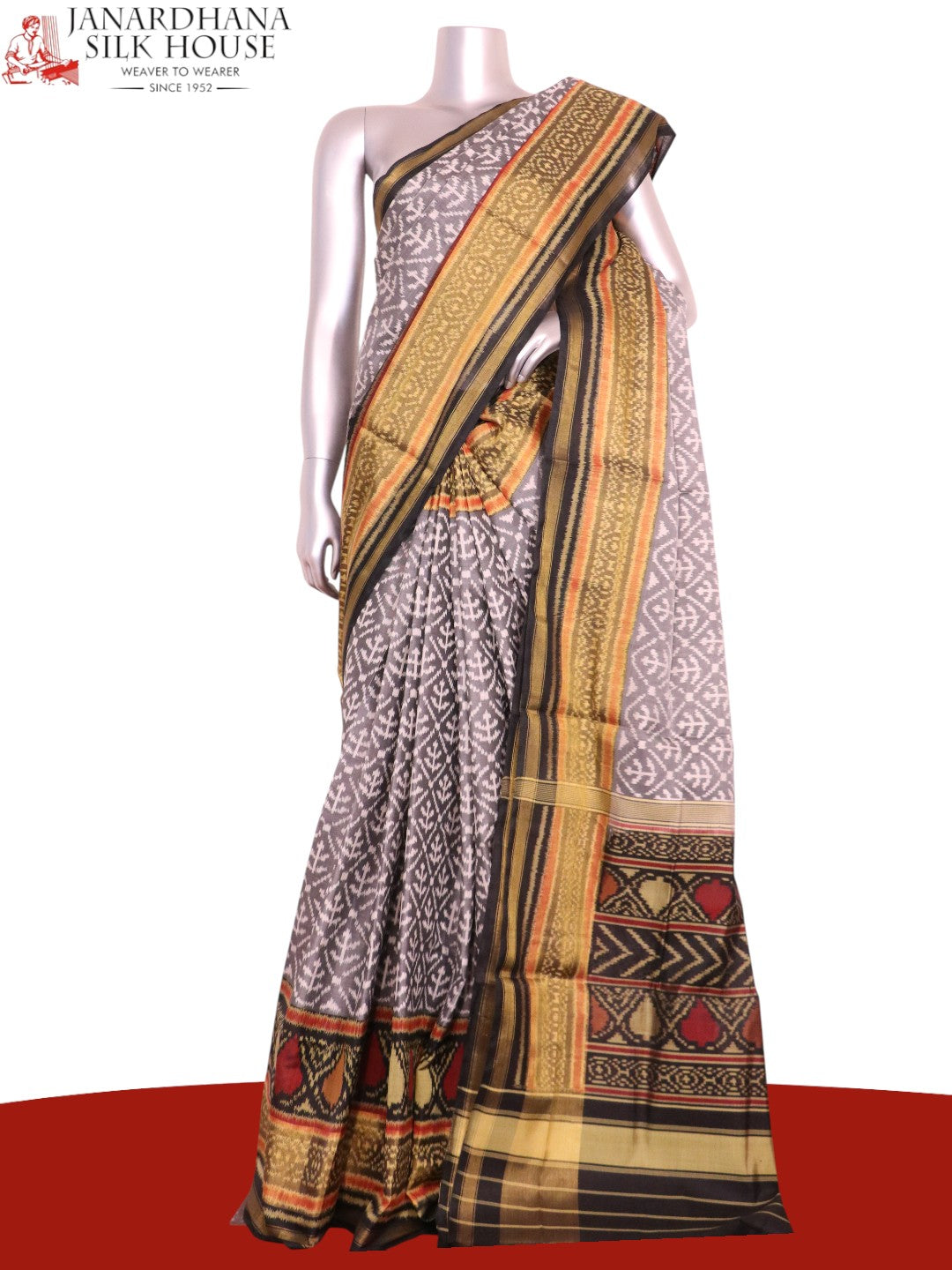 Pure Handloom Patola Ikat Silk Saree AL211557