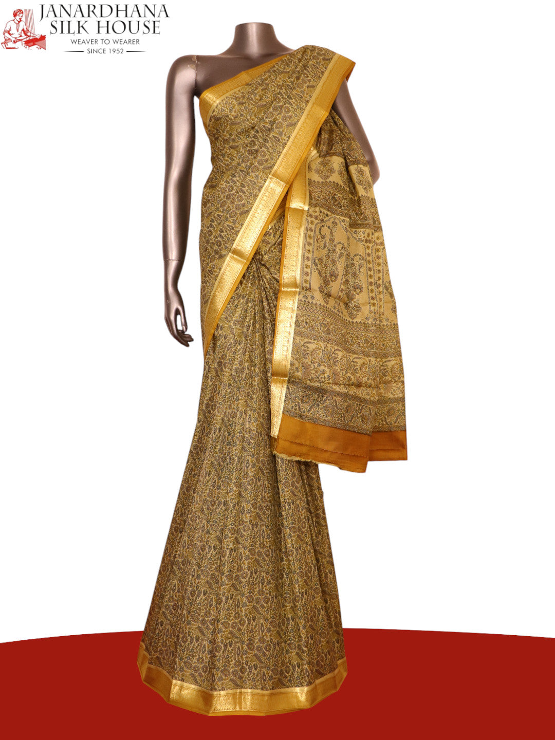 Pure Abstract Printed Silk Saree AK202439