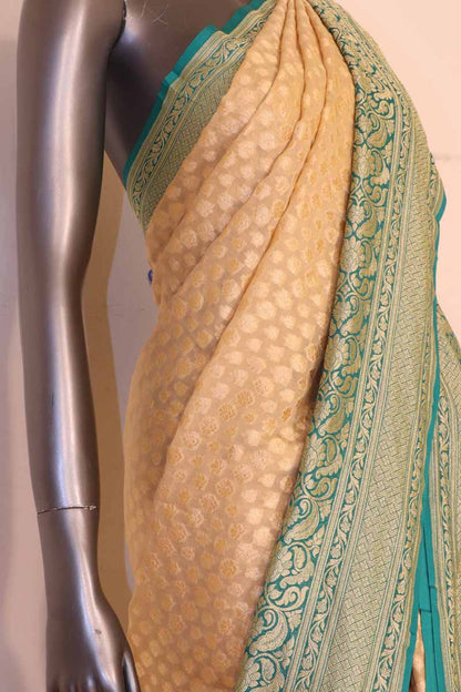 Exclusive Butta Contrast Banarasi Georgette Silk Saree  AG211033
