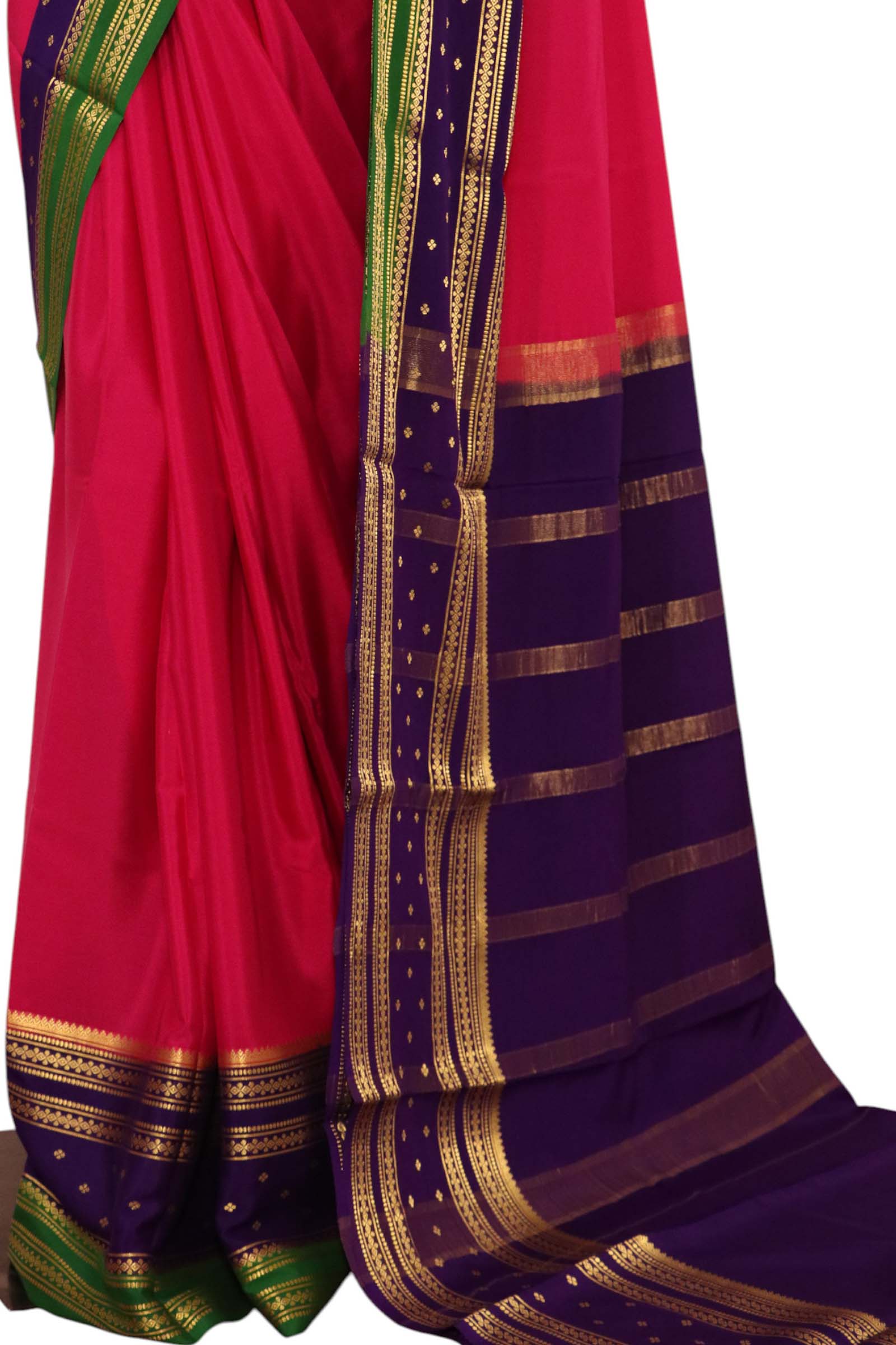 Pure Contrast Mysore Crepe Silk Saree AK211938